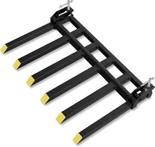 LEDKINGDOMUS Clamp on Debris Forks to 60" Bucket 4000 lbs Pallet Forks Buckets