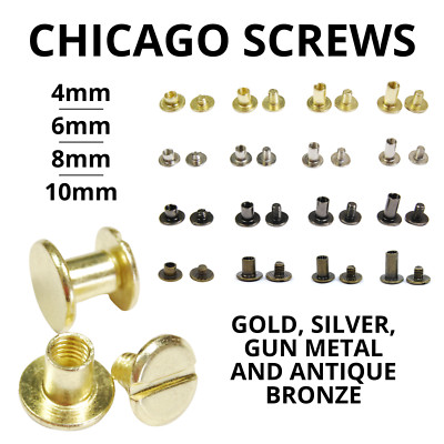 Chicago Schrauben - 4 mm bis 10 mm   verschiedene Farben | Eisenbefestigungen | Zwischenschrauben | DIY