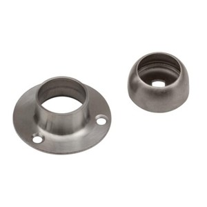 Wandflansch Edelstahl Für 42,4mm Rohr - Geländer Halterung V2A Geschliffen