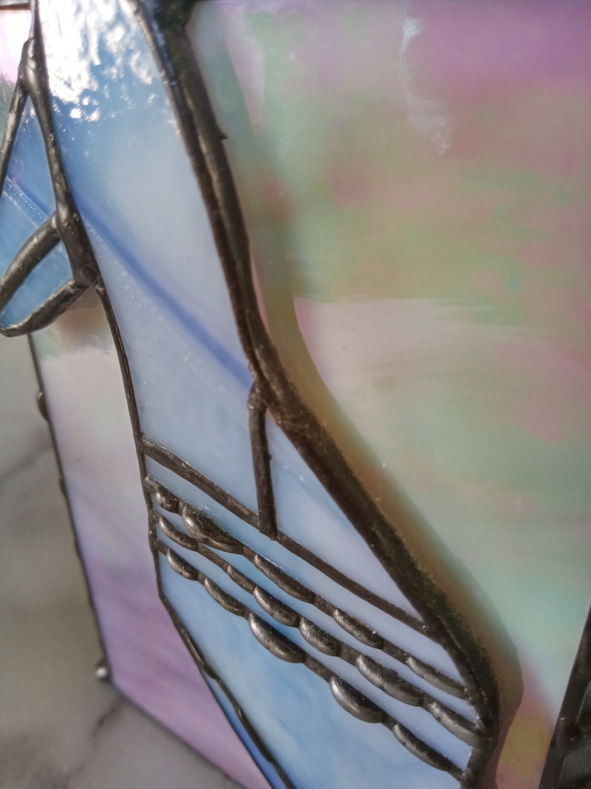 Stained Glass Fancy Shoe Cup Vase -Cosmetic Burshes , Pencils, Flowers