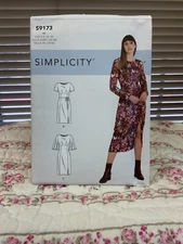 Simplicity Pattern 9173 Lovely DRESS Sleeve Length Variations Sz 6-14