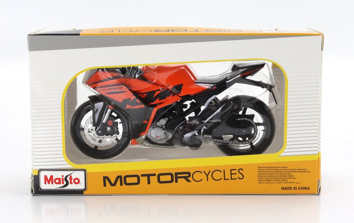 MAISTO 1/12 MOTO KTM RC390 2022 ARANCIO MODELLISMO MODELLINO STATICO DIECAST foto 5