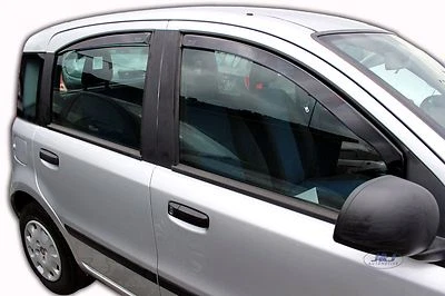 Deflettori Aria Per Fiat Panda 2003-2012 5-Porte Set 4 Antiturbo Antivento Heko