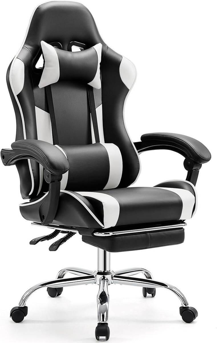 Motion Grey Chair Leather High Back Ergonomic Gaming Chair