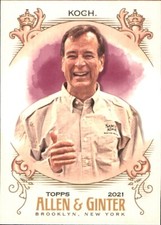 2021 Topps Allen and Ginter #233 Jim Koch Brewer Samuel Adams Beer