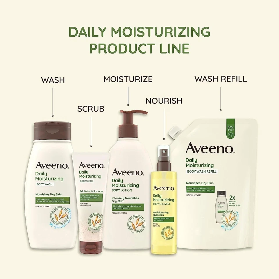 Aveeno Daily Moisturizing Body Wash 33 Fl Oz Sensitive Skin Creamy Cleanser - Image 4 of 4