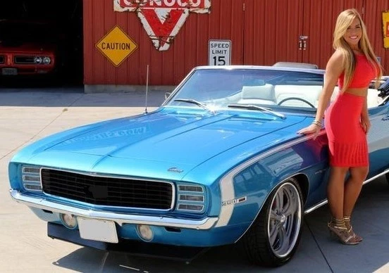 Chevrolet69Camaro55Chevy57 1969 carrocería metálica modelo concepto Hot Rod coche de carreras Foto 2 de 4