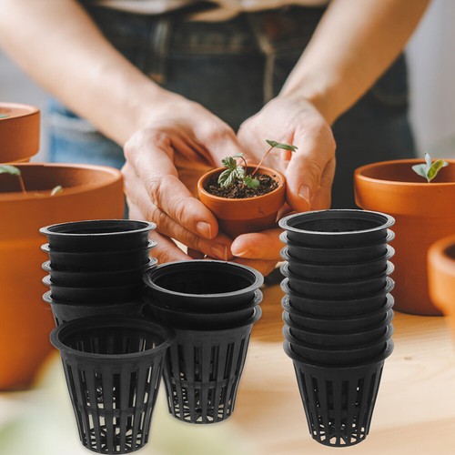 100 Pcs Planting Basket Pot Planter Nursery Pots Net Cups Hydroponics