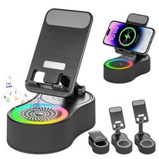 Cell Phone Stand with Bluetooth Speaker - Wireless Bluetooth Speaker with 360...
