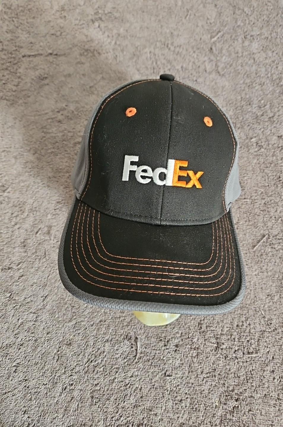 FedEx Hat Cap Adjustable Strap Back Black/Gray Em… - image 1