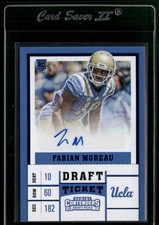 2017 Panini Contenders Draft Picks Fabian Moreau #289 Auto