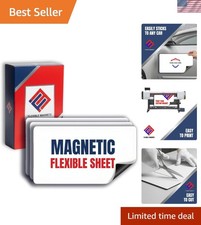 Flexible Magnetic Sheet with Rounded Corners - White, Super Strong Ideal fo...