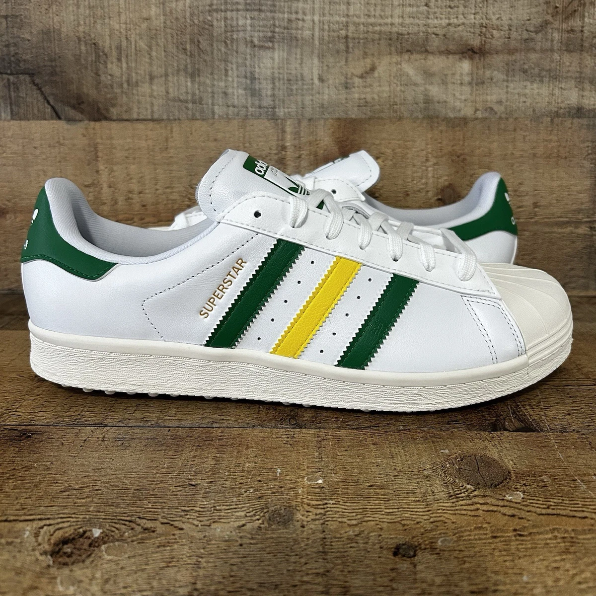 Adidas Superstar SL Golf Shoes Mens Size 10.5 White Green 