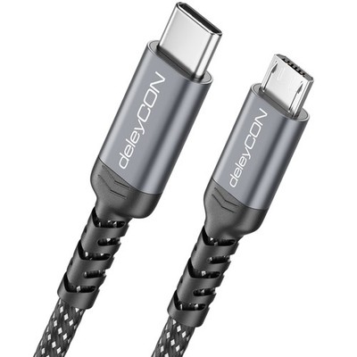 1m USB 2.0 Micro USB Kabel Ladekabel 2A Datenkabel USB-C auf Micro USB Handy