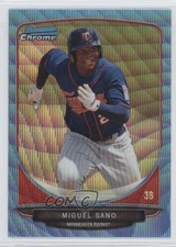 2013 Bowman Draft Top Prospects Chrome Blue Wave Refractor Miguel Sano 2w7