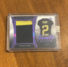 Derrick Henry 2013 Leaf All American Jumbo Game Used Patch Alabama Ravens 2/6