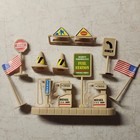 Model Fuel Station, Traffic Signs, Flags, Cones, U.S. Army Diesel Set — photo 2