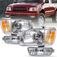 Headlight for 2001-2004 Tacoma Bumper Light Chrome Amber Both Sides