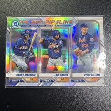 2021 Bowman Chrome Talent Pipeline Ronny Mauricio Luis Carpio & Riley Gilliam