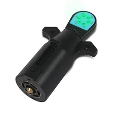 Trailer Light Tester, 7 Pin Trailer Plug Tester with Red LED, 7 Way YN 8025