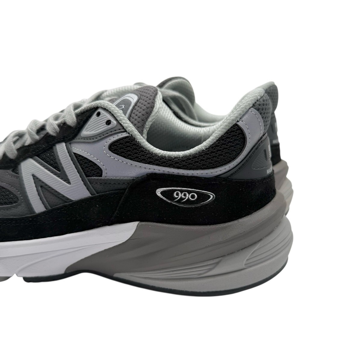 Size 10 - New Balance 990v6 Made in USA Black Silver for