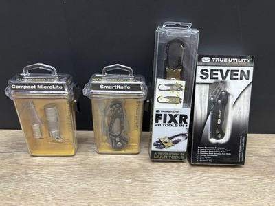 True Utility SmartKnife, FIXR, Seven, Compact MicroLite Multi-tool Lot Of 4 New