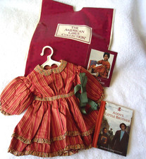 American Girl Pleasant Co Addy's Striped Dress, Headband, Book, Pamphlet NEW 
