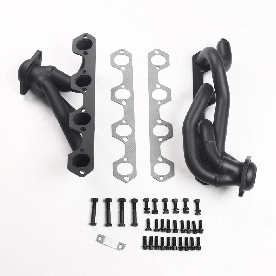 QK For 1986-95 Ford F-150/250/BRONCO 351 5.8L 2WD & 4WD Shorty Exhaust Headers Foto 2 de 4