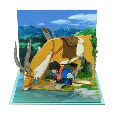 Sankei Studio Ghibli Mini Princess Mononoke Ashitaka and Yakul Papercraft