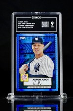 2021 Topps Chrome Platinum Anniversary - Aaron Judge #142 Blue Prism TAG 9