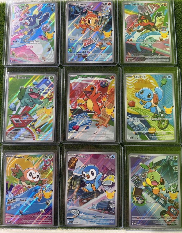 Pokemon 2026 First Partner Series 1 Illustration Collection Full Set 9 Promo -AN