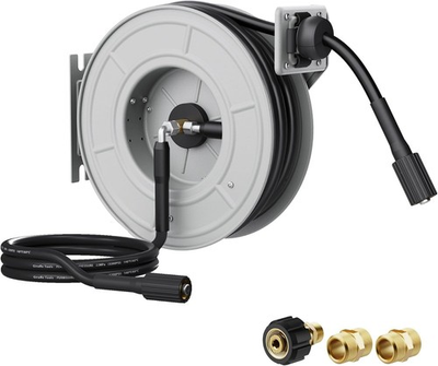 #ad Giraffe Tools 2600PSI Pressure Washer Hose Reel 1 4quot; x 65 ft Retractable Hose $125.99