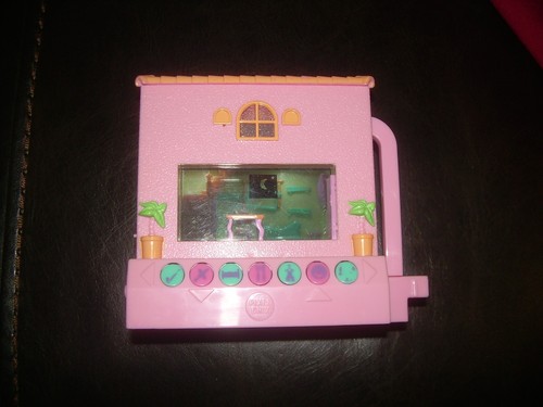 Mattel RARE Pixel Chix 2005 Pink Rooftop Pool House Working w/dirrections