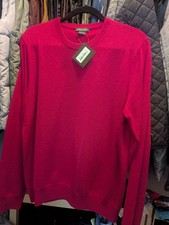 Phenix Men  s 100 Cashmere Pink Sweater Pullover Size L Preppy Quiet Luxury