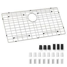 Sink Grid,27-9/16" x 14-9/16",Rear Drain with Corner Radius 3/16" 27 x 14 S...