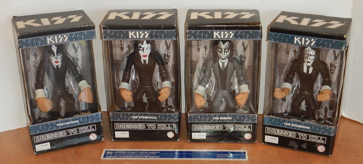 未開封 ソフビ KISS DRESSED TO KILL フィギュア セット 2003 KISS - DRESSED TO KILL - COMPLETE GRUNTZ 4 FIGURE SET