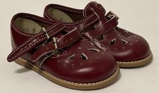 Vintage Child  s Buckled Mary Janes By Kinney Kids - Size 3D - Oxblood Shoes