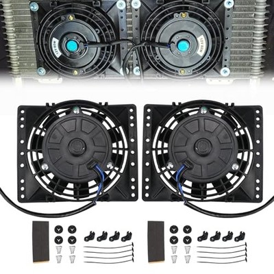 6 Inch Small Slim Push Pull Electric Cooling Fan 650CFM Radiator 6 Inch 2-Pack
