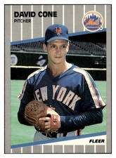 David Cone 1989 Fleer #31 New York Mets VTG Baseball *340