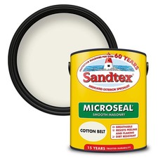 Sandtex 5 litres Ultra Smooth Masonry Paint - Cotton Belt x2