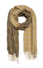 Damen Schal weich mit Streifen Sternen Strickschal Winterschal Tuch mit Fransen