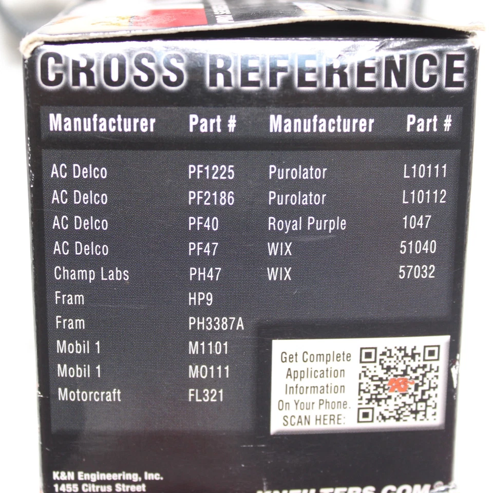 Filtro de aceite de alto rendimiento de flujo K&N PS-1001 Pro Series PF47 PF1225 FL321 Foto 4 de 4