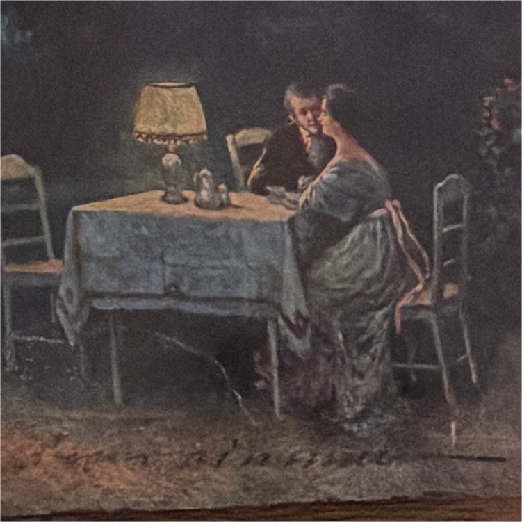 O. Gaspar pinx. 218 “Sommernacht” Art Postcard, Divided Back, Posted