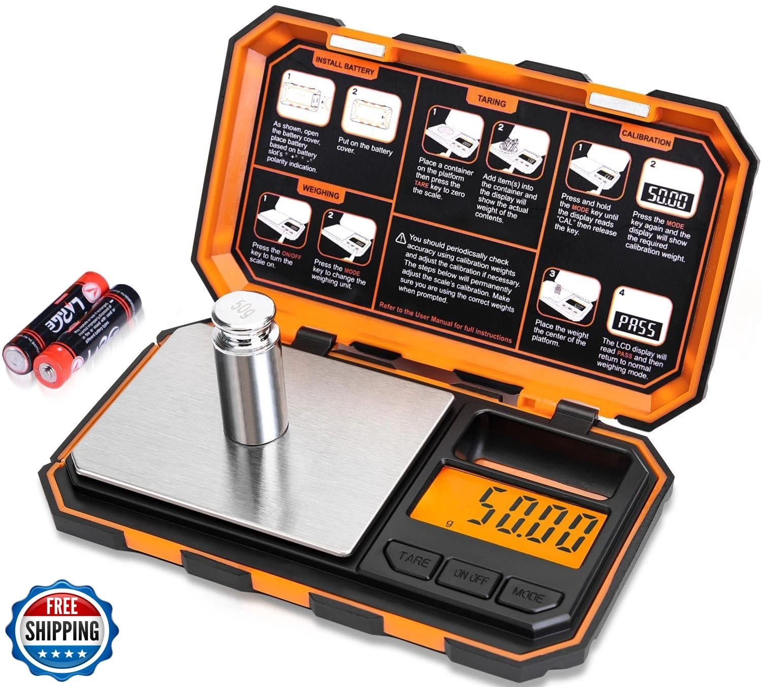 Fuzion Digital Pocket Scale, 500g x 0.01g Gram Scale, Mini Scale