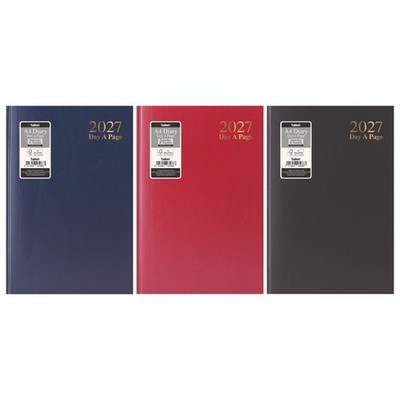 Tallon Tagebuch 2027 A4, Case Bound, 1 Stück, Tag A Seite, Rot/Blau/Schwarz