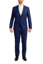 Hugo Boss Men's "T-Harvers4/Glover3" Slim Fit Plaid Wool Suit US 42R IT 52R