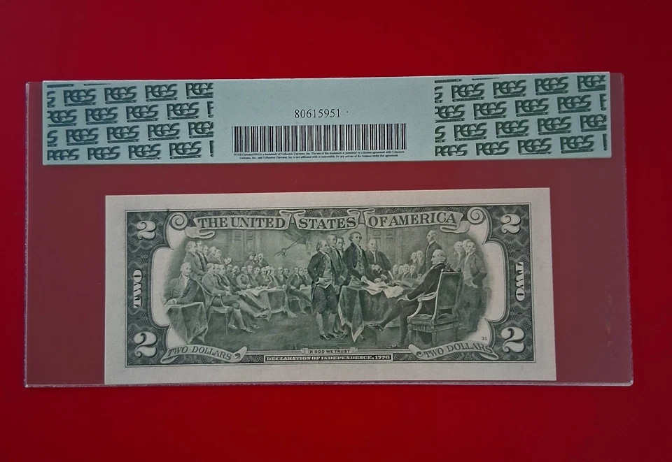 TRUE BINARY 0's and 1's $2 Two Dollars Note Number #E 11100010 A PCGS 66 PPQ - Image 4 of 4