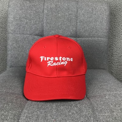 Firestone Racing Hat Cap Strap Back One Size Red Mens Car Logo Baseball Casual
