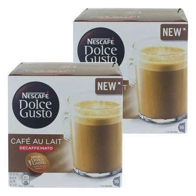Nescafé DOLCE GUSTO Café au Lait Décaféiné Décaféiné 32 CAPSULES - Photo 1/4