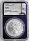 2023 Modern Peace Dollar NGC MS-70 Trader Bea BERT Label